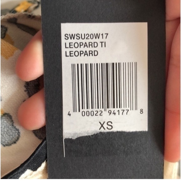 NWT SHYANNE WOMEN'S LEOPARD TIE FRONT TANK TOP  SIZE XSMALL - Picture 5 of 5